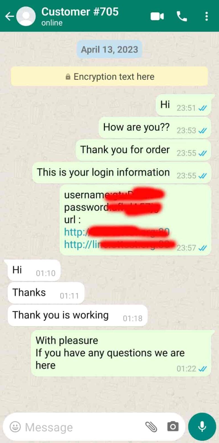 Customer WhatsApp Review