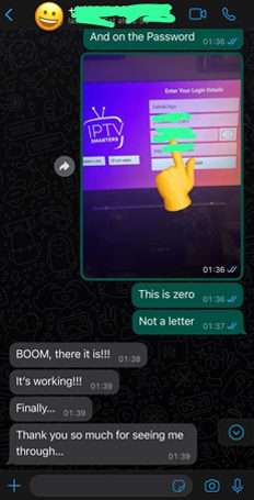 Customer WhatsApp Review